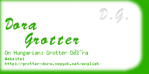 dora grotter business card